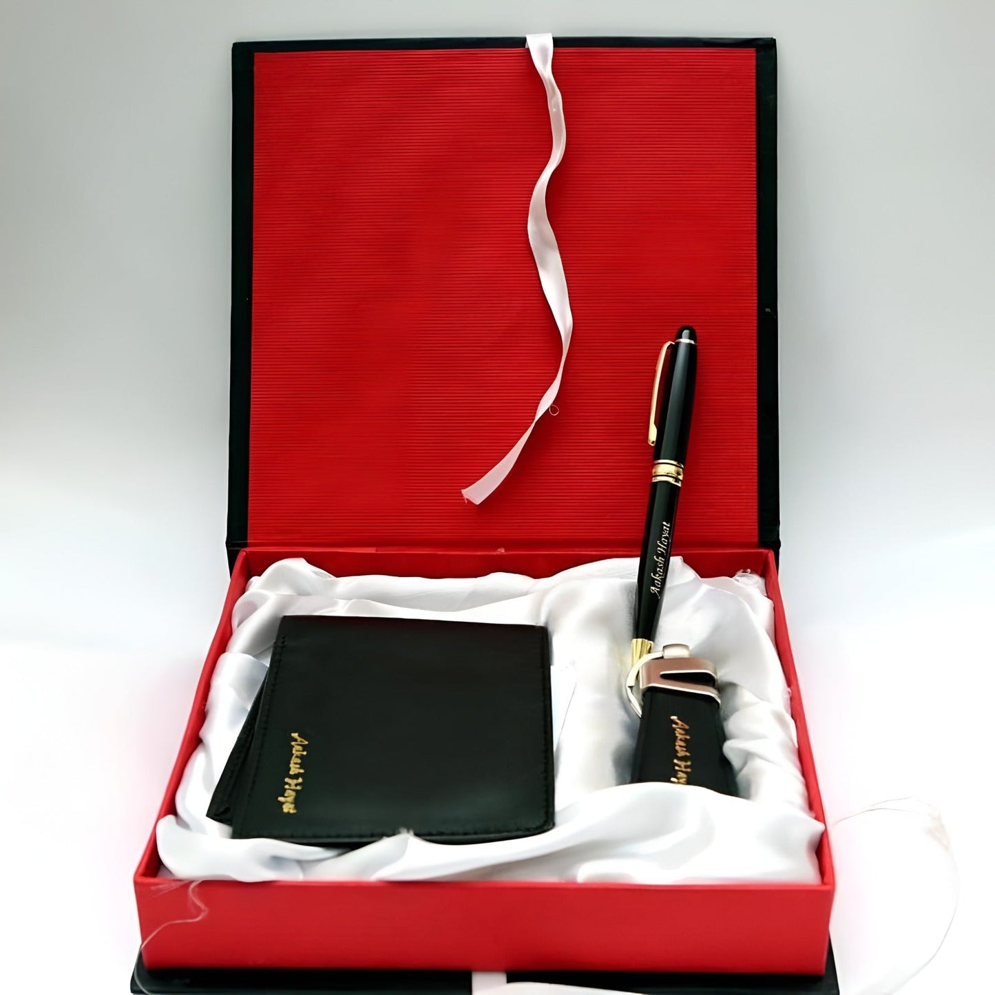 Customized Wallet Keychain Pen – Personalized Leather Wallet with Name Engraving | Gift for Men - GiftCity