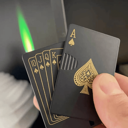 Luxury Poker Lighter Unique Green Flame (Windproof) - GiftCity