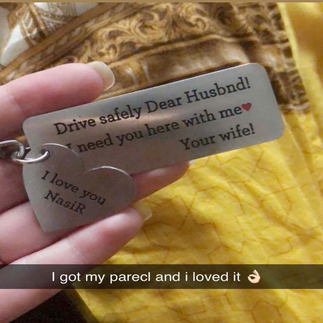 Customize Metal Tag keychain | Personalized Father's Day Gift - GiftCity