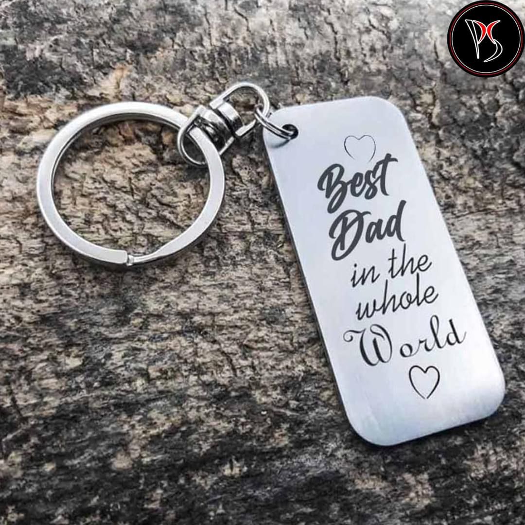 Customize Metal Tag keychain | Personalized Father's Day Gift - GiftCity