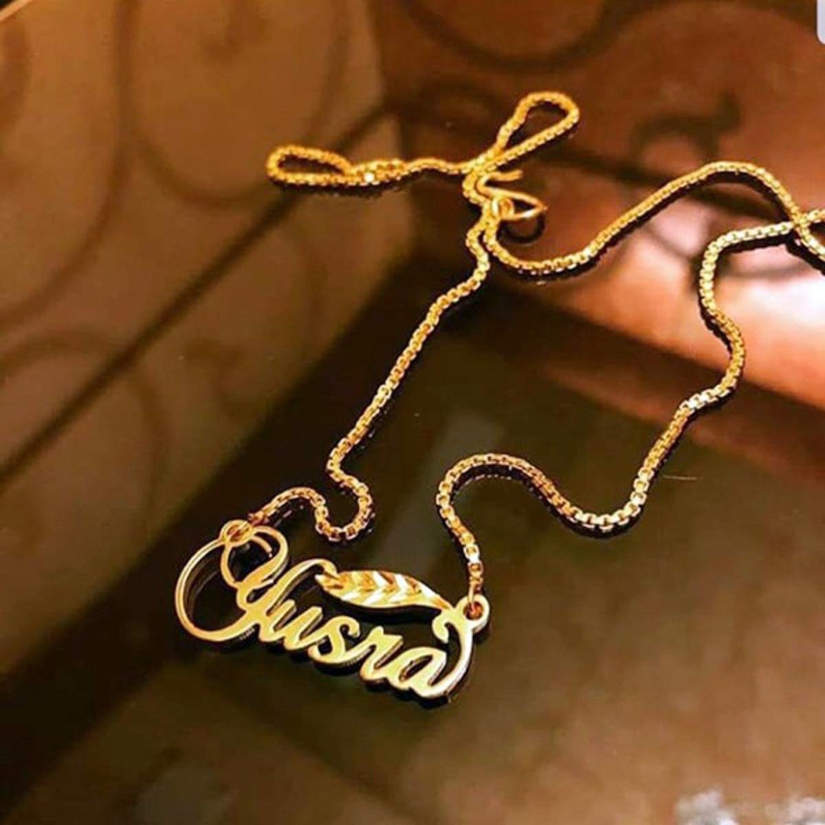 Customized Gold Plated Pendant Necklace |Gift For Women - GiftCity