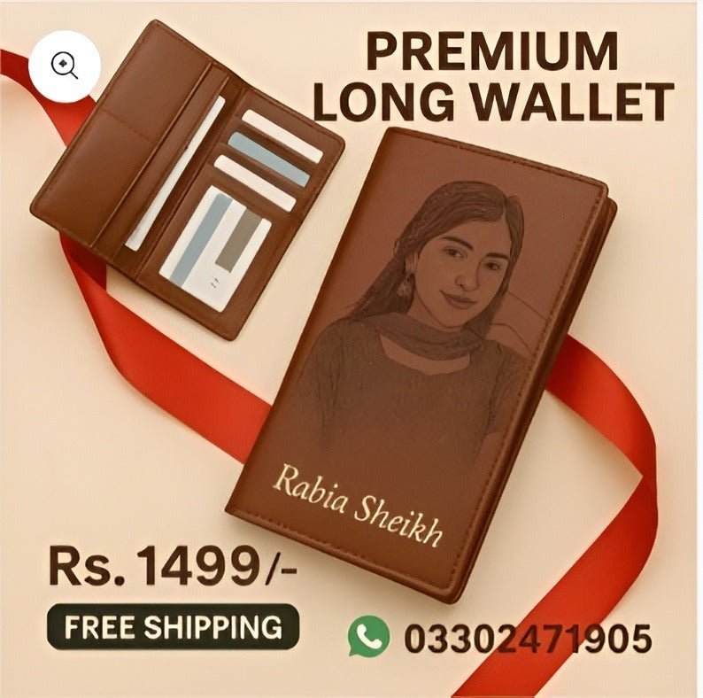 Customized Long Wallet Picture Engraving |Gift For Women - GiftCity