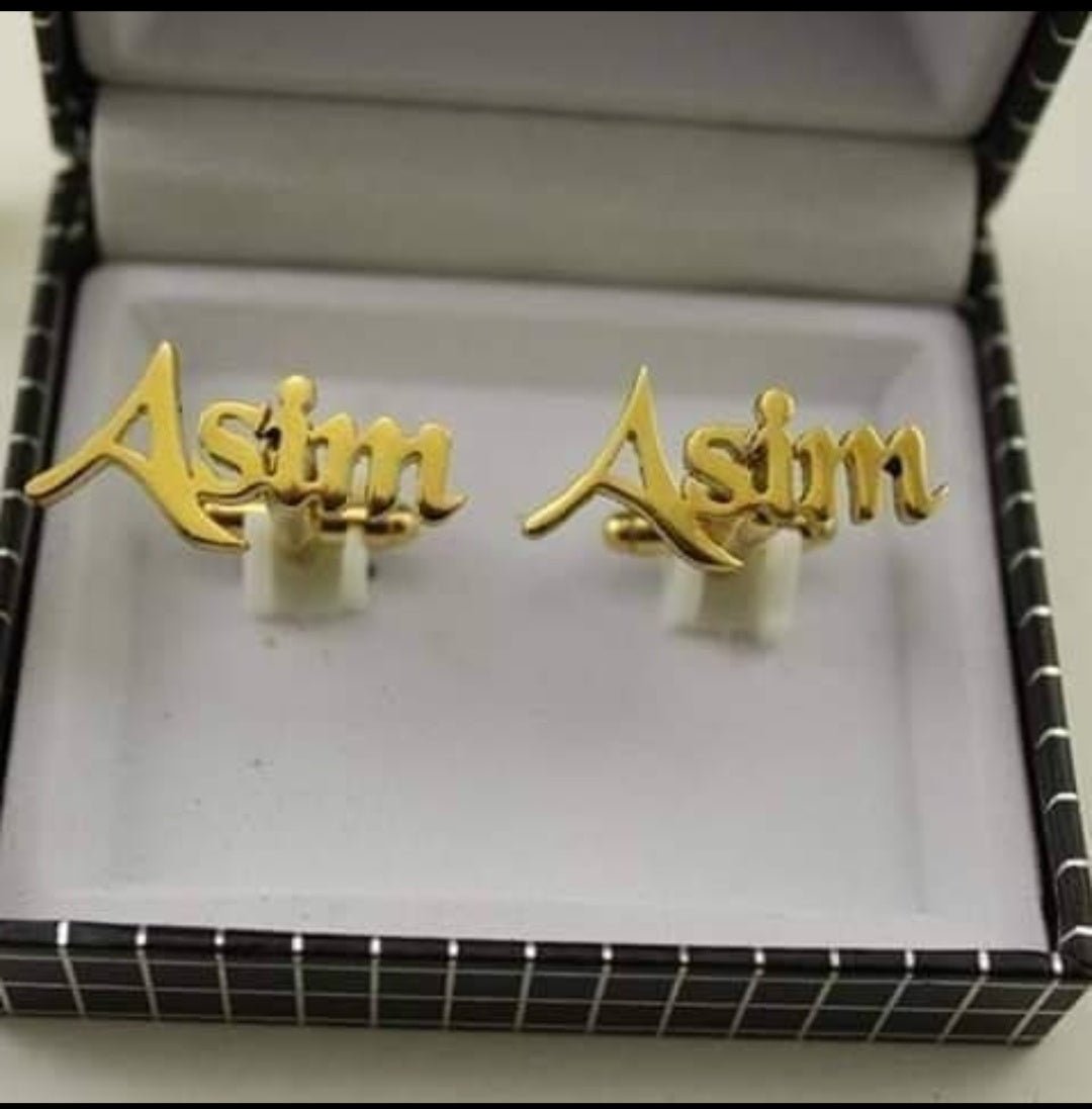 Customized Name Cufflinks Premium Laser Engraved Pakistan - GiftCity