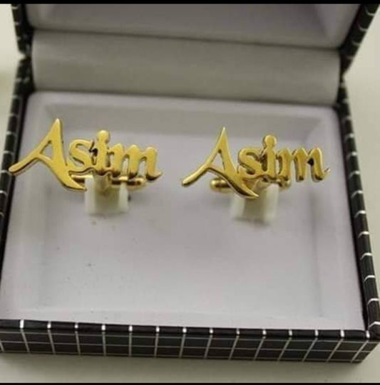 Customized Name Cufflinks Premium Laser Engraved Pakistan - GiftCity