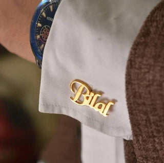 Customized Name Cufflinks Premium Laser Engraved Pakistan On 50% Advance