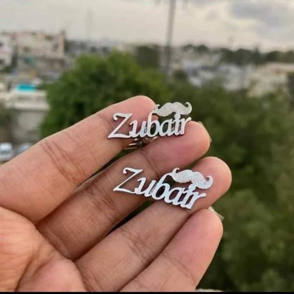 Customized Name Cufflinks Premium Laser Engraved Pakistan - GiftCity