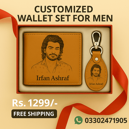 Customized Wallet Set for Men - GiftCity