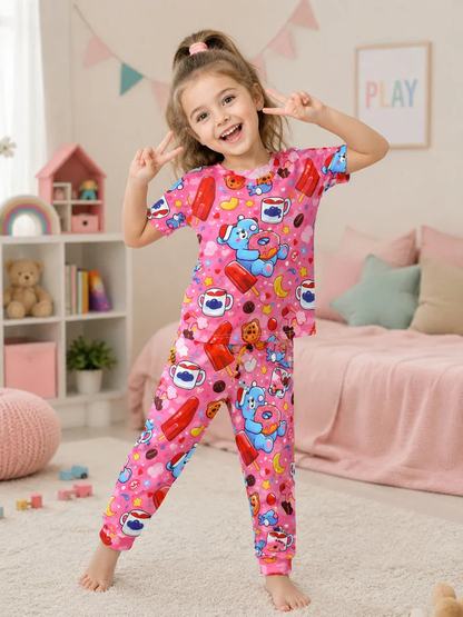 Cute & Comfy Kids Night Suit – Soft Pajama Set for Boys & Girls - GiftCity