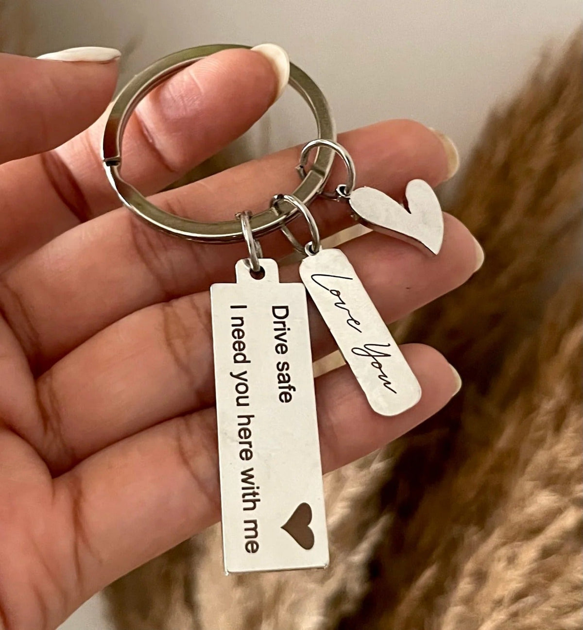 Drive Safe Personalized Multi-Charm Keychain – Love You - GiftCity