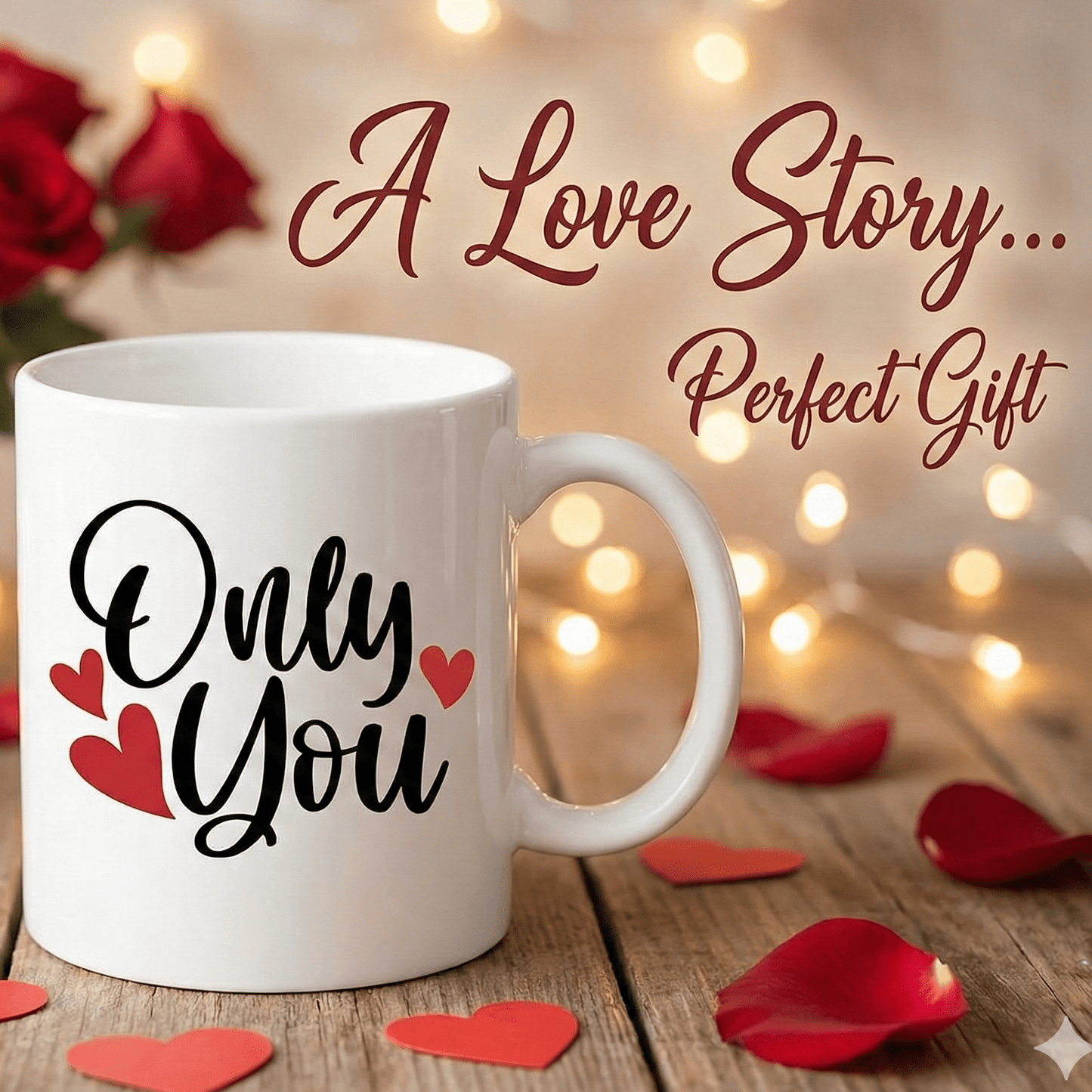 Love Couple Romantic Printed Mug Gift for Couples, Anniversary & Birthday - GiftCity