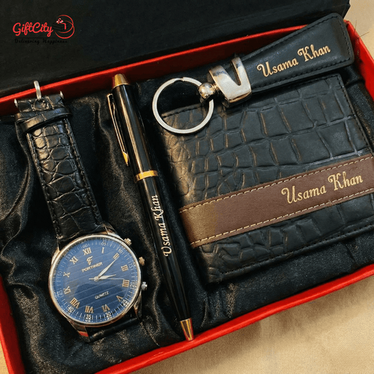 Premium Quality Wallet Keychain Pen Watch - GiftCity