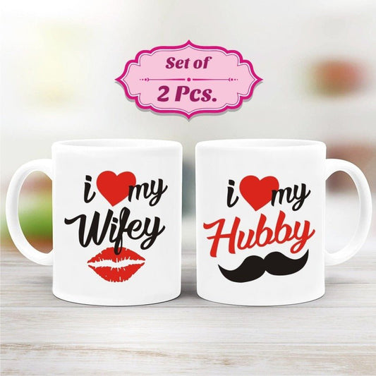 Wifey Hubby Printed Mug - GiftCity