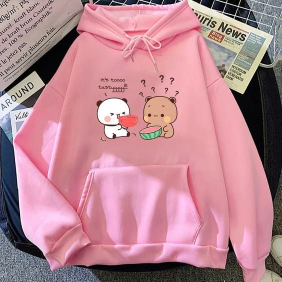 Women's Toasty Bears Printed Fleece Hoodie - GiftCity